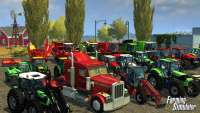 Caminhões, colheitadeiras e de tratores na figura, farming Simulator 2013