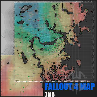 mapa Detalhado Fallout 4