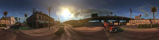 American Truck Simulator - vistas panorâmicas para a cidade