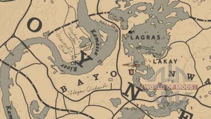 o Mapa da localização do lendário jacaré