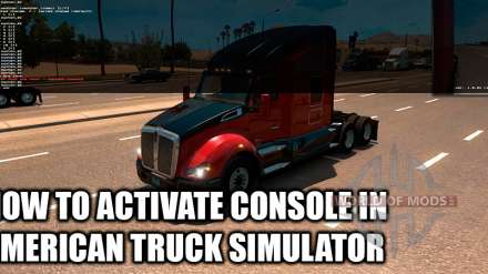 American Truck Simulator - o que o console do jogo e o modo de desenvolvedor são capazes?